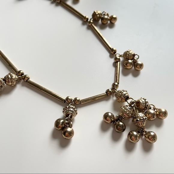 Burnished Gold Cluster Necklace - Picture 4 of 4